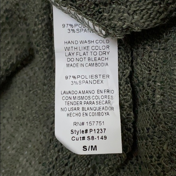 Shop Basic Cocoon Wrap Cardigan NWOT 💗 Olive - Picture 9 of 10